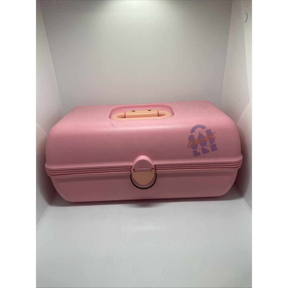 Vintage Pink Caboodles Makeup Jewelry Carrying Case #2425 Jewelry Organizer